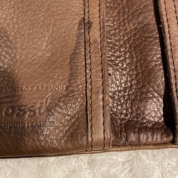 Womens What Vintage Are You Fossil genuine leather wallet - Picture 6 of 8